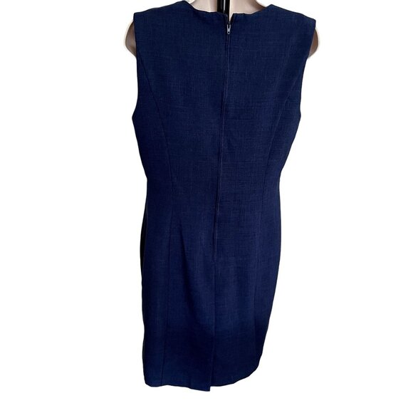 Womens Sag Harbor Navy Blue Sleeveless Dress Size 8 u - Picture 2 of 7